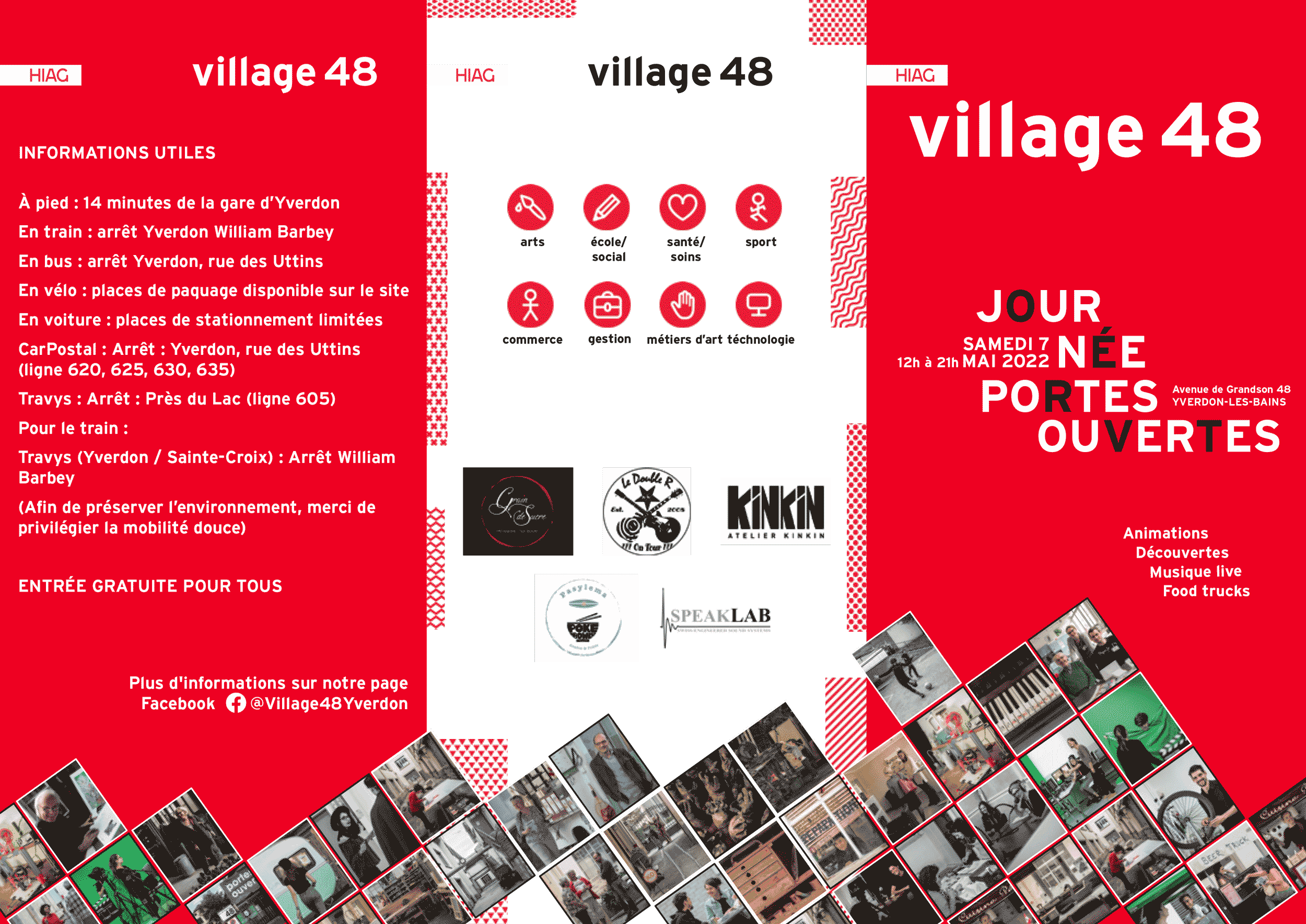 Flyer événement portes ouvertes Village 48